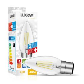 763416233  Value Classic LED Candle B22d Dimmable 4W 2700K 400lm